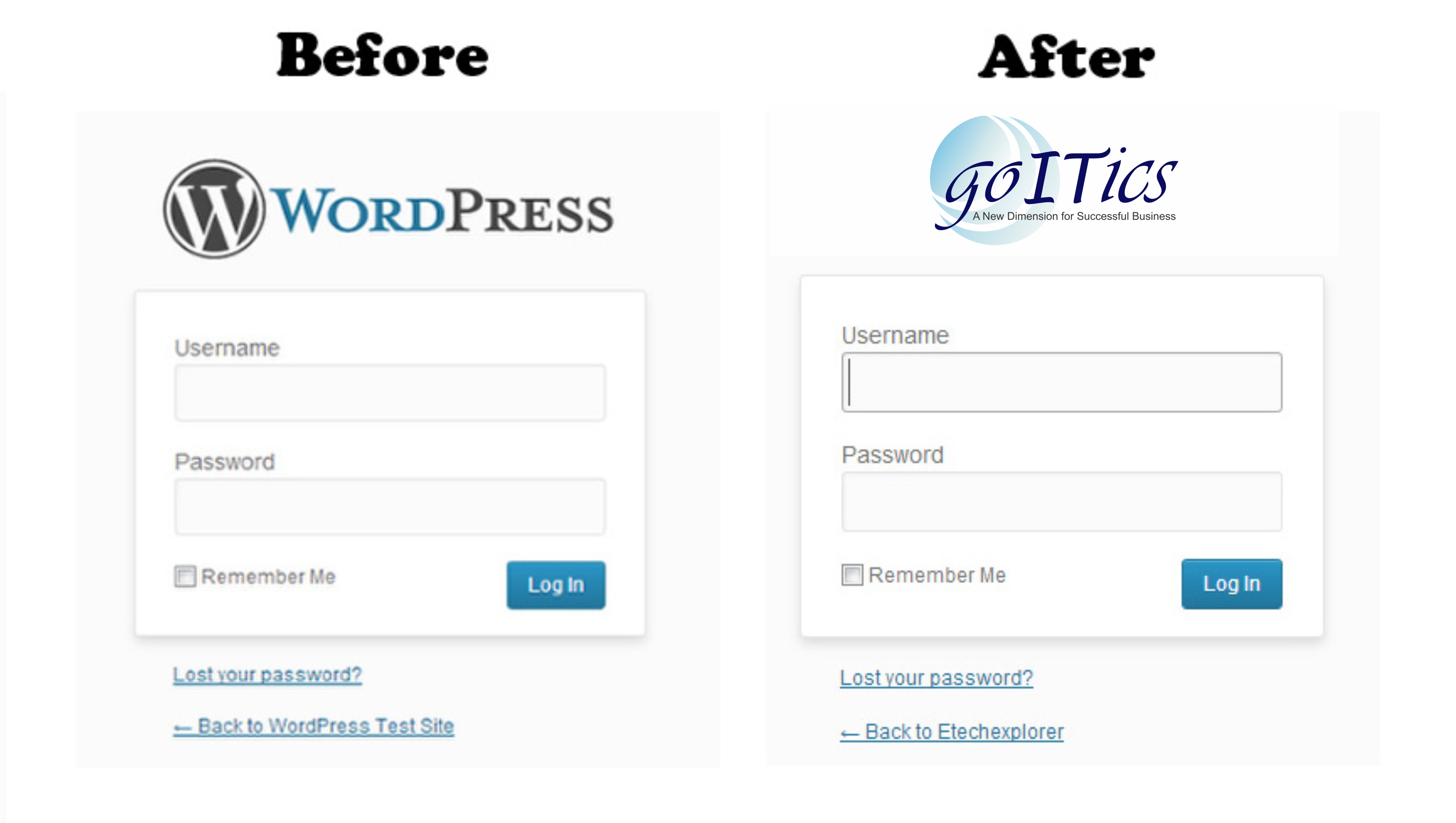 Replace WordPress logo in login page.